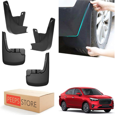 PEEPS STORE Mud Flap For Honda Amaze VX Petrol 2024(Black)