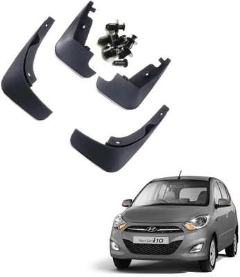 HUDMOZ Front Mud Guard, Rear Mud Guard For Hyundai i10 NA(Black)