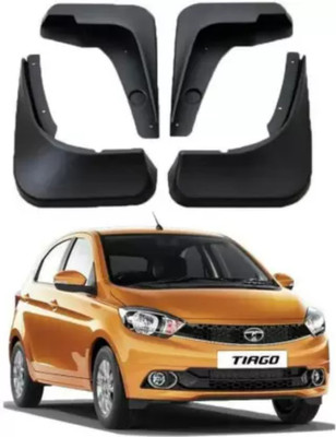 DIGICLIMBER Rear Mud Guard, Front Mud Guard For Tata Tiago 2016(Black)
