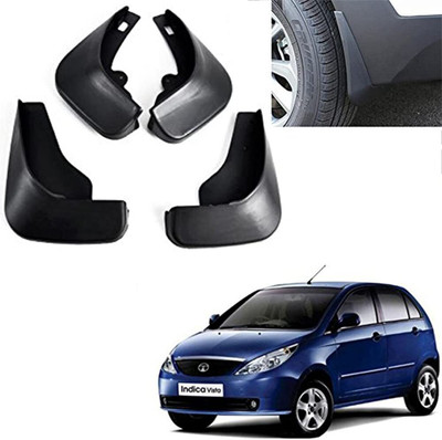 GS Grow n Shine Rear Mud Guard, Front Mud Guard For Tata Indica Vista 2008(Black)