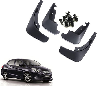 ANAYA G Front Mud Guard, Rear Mud Guard For Honda Amaze 2013, 2014, 2015, 2016, 2017(Black)