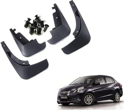 DDA ENTERPRISES Rear Mud Guard, Front Mud Guard For Honda Amaze 2013(Black)