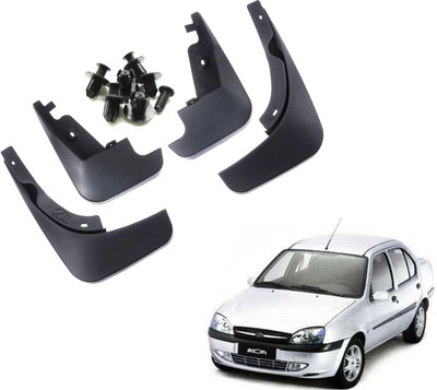 CARMART Mud Flap, Front Mud Guard, Rear Mud Guard For Ford Ikon NA(Black)