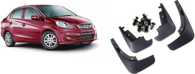 Uneestore Rear Mud Guard, Front Mud Guard For Honda Amaze 2013, 2017(Black)