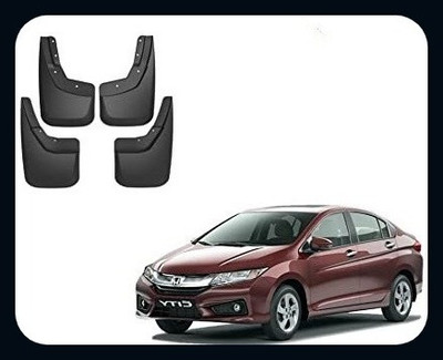 Tech Ginne Rear Mud Guard, Front Mud Guard For Honda City i DTec S 2014(Black)