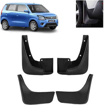 shopdream Front Mud Guard, Rear Mud Guard For Maruti WagonR 2019, 2020, 2021(Black)