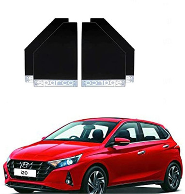 GS Grow n Shine Rear Mud Guard For Hyundai Elite i20 NA(Black)