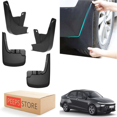 PEEPS STORE Mud Flap For Hyundai Verna VTVT 1.6 SX Option Petrol 2023(Black)