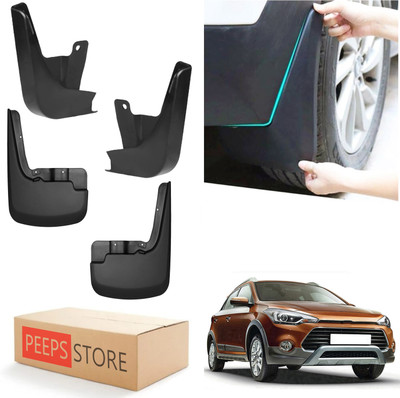PEEPS STORE Mud Flap For Hyundai i20 Active 2015(Black)