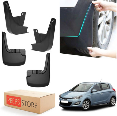 PEEPS STORE Mud Flap For Hyundai i20 ERA 2009(Black)