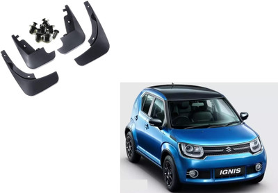 Uneestore Front Mud Guard, Rear Mud Guard For Maruti Ignis Delta Sigma 2017, 2018, 2019, 2020(Black)