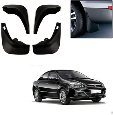 GS Grow n Shine Rear Mud Guard, Front Mud Guard For Fiat Linea 2009(Black)