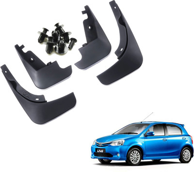 Decor S M Mud Flap, Front Mud Guard, Rear Mud Guard For Toyota Etios Liva NA(Black)