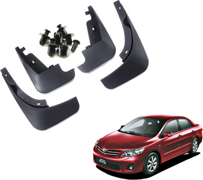 CARMART Mud Flap, Front Mud Guard, Rear Mud Guard For Toyota Corolla Altis NA(Black)