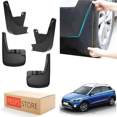 PEEPS STORE Mud Flap For Hyundai i20 Active 1.2 2014(Black)