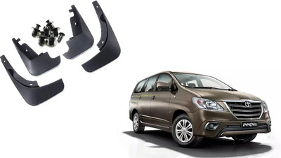 Uneestore Front Mud Guard, Rear Mud Guard For Toyota Innova 2012, 2013, 2014, 2015, 2016(Black)