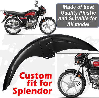 DRIPEX Front Mud Guard For Hero Splendor NA(Black)