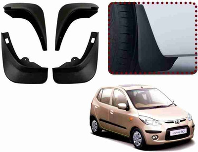 Starleo Front Mud Guard, Rear Mud Guard For Hyundai i10 2009, 2007, 2008, 2010(Black)