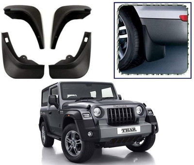 Smstrader Front Mud Guard, Rear Mud Guard For MAHINDRA Thar 2021(Black)