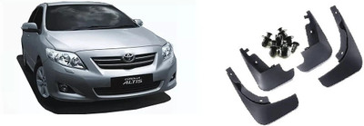 Uneestore Rear Mud Guard, Front Mud Guard, Mud Flap For Toyota Corolla Altis 2008, 2014(Black)