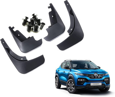Gee Cee Front Mud Guard, Rear Mud Guard For Renault Kiger 2021(Black)
