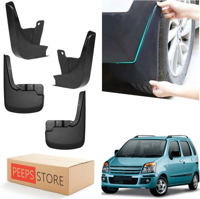 PEEPS STORE Mud Flap For Maruti WagonR 2006(Black)