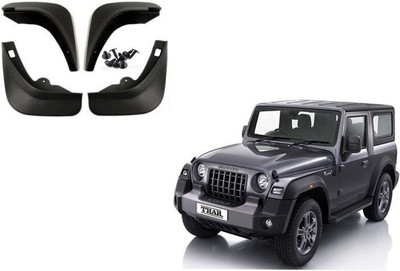 shopdream Rear Mud Guard, Front Mud Guard For Mahindra Thar DI 4X4 2018, 2021(Black)