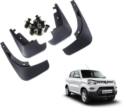 WolkomHome Mud Flap, Front Mud Guard, Rear Mud Guard For Maruti S-Presso Lxi NA(Black)
