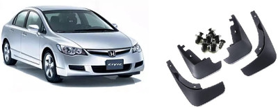 Uneestore Rear Mud Guard, Front Mud Guard For Honda Civic NA(Black)