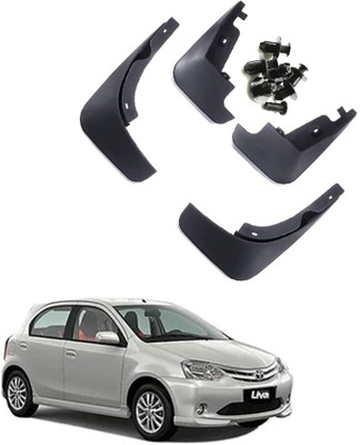 CARMART Rear Mud Guard, Front Mud Guard For Indian Etios Liva VX 2017, 2018, 2019, 2020, 2021, 2022, 2023, 2024(Black)