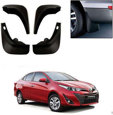 GS Grow n Shine Rear Mud Guard, Front Mud Guard For Toyota Yaris NA(Black)