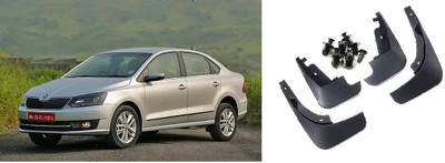 Uneestore Rear Mud Guard, Front Mud Guard, Mud Flap For Skoda Rapid 2020(Black)