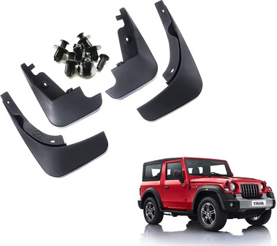 Gee Cee Front Mud Guard, Rear Mud Guard For MAHINDRA Thar 2021(Black)