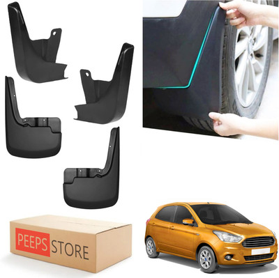PEEPS STORE Mud Flap For Ford Figo 1.5D Ambiente MT 2015(Black)