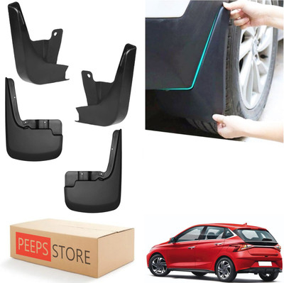 PEEPS STORE Mud Flap For Hyundai i20 Magna(O) 2020(Black)