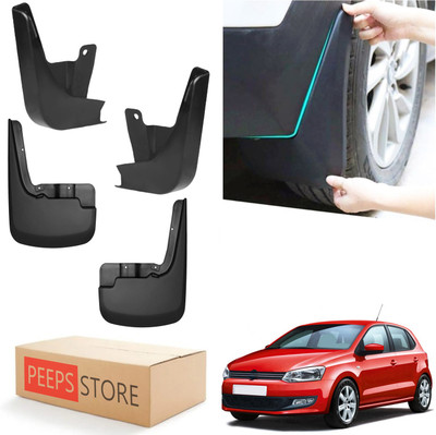 PEEPS STORE Mud Flap For Volkswagen Polo 2010(Black)