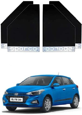 GS Grow n Shine Rear Mud Guard For Hyundai Elite i20 NA(Black)