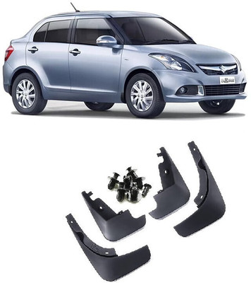Uneestore Mud Flap, Rear Mud Guard, Front Mud Guard For Maruti Swift Dzire 2015, 2017(Black)