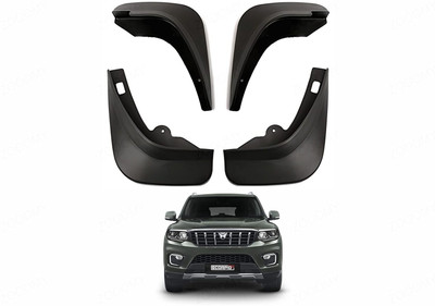 Auto-Ex Front Mud Guard, Rear Mud Guard, Mud Flap For Mahindra Scorpio 2023(Black)