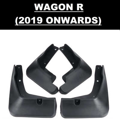 Autoxygen Front Mud Guard, Rear Mud Guard For Maruti WagonR NA(Black)