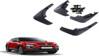 CARMART Rear Mud Guard, Front Mud Guard For Tata Harrier 2018, 2019, 2020, 2021, 2022, 2023, 2024(Black)