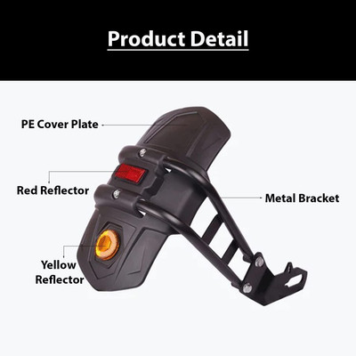 ALLEXTREME Rear Mud Guard For Universal For Bike Universal For Bike 2021(Black)