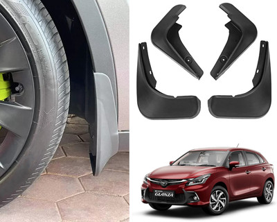 PEEPS STORE Front Mud Guard, Rear Mud Guard For Toyota Glanza G Smart Hybrid Petrol NA(Black)