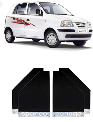 GS Grow n Shine Rear Mud Guard For Hyundai Santro Xing NA(Black)