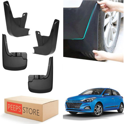 PEEPS STORE Mud Flap For Hyundai Elite i20 Era Petrol 2018(Black)