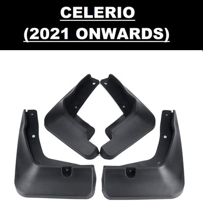 Autoxygen Front Mud Guard, Rear Mud Guard For Maruti Celerio NA(Black)
