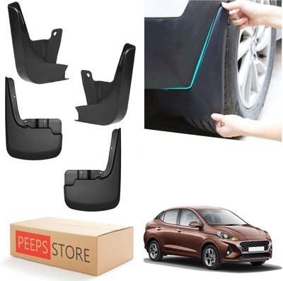 PEEPS STORE Mud Flap For Hyundai Aura SX Petrol 2020(Black)
