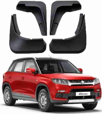 Starleo Front Mud Guard, Rear Mud Guard For Maruti Brezza 2019, 2016, 2017, 2018, 2020, 2015(Black)