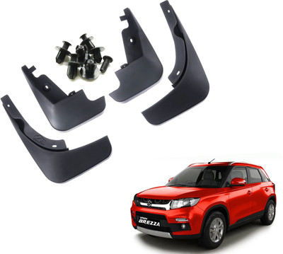 Decor S M Mud Flap, Front Mud Guard, Rear Mud Guard For Maruti Brezza NA(Black)