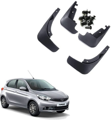 CARMART Rear Mud Guard, Front Mud Guard For Tata Tiago 2015, 2018, 2019, 2021, 2024(Black)